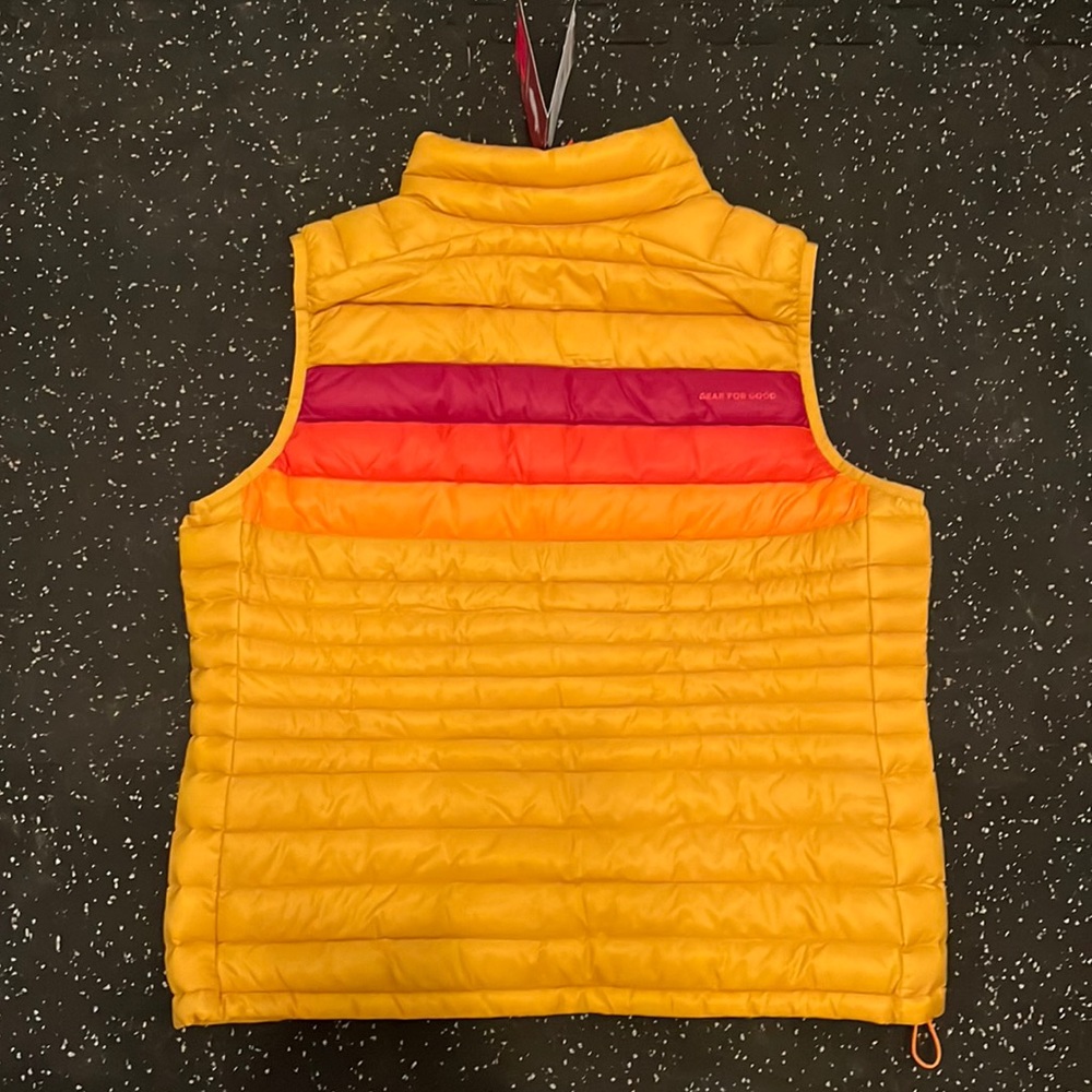 Cotopaxi Fuego Down Vest “Amber Stripes” women’s XL NWT - Picture 12 of 12